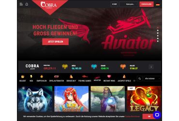 Cobra Casino &ndash; Hauptseite