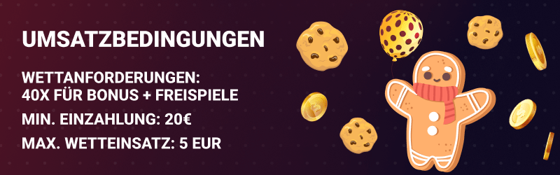 Bonusbedingungen im Cookie Casino