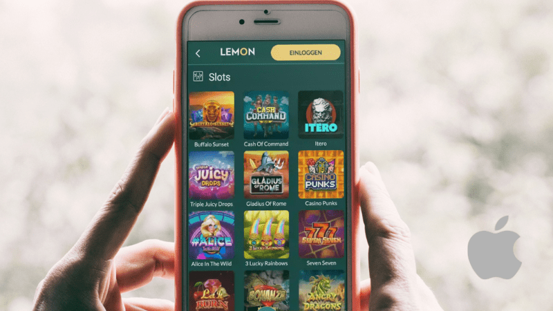 Lemon Casino auf einem Telefonbildschirm