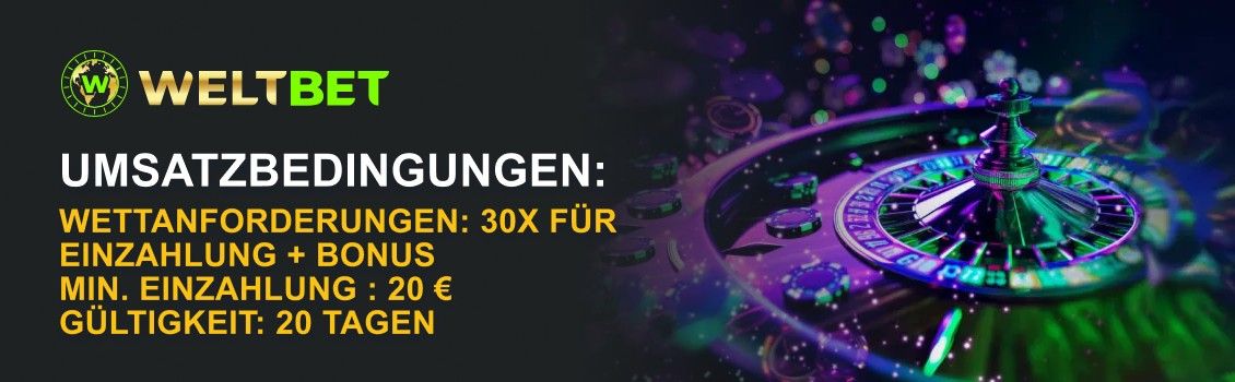Bonusbedingungen im Weltbet Casino