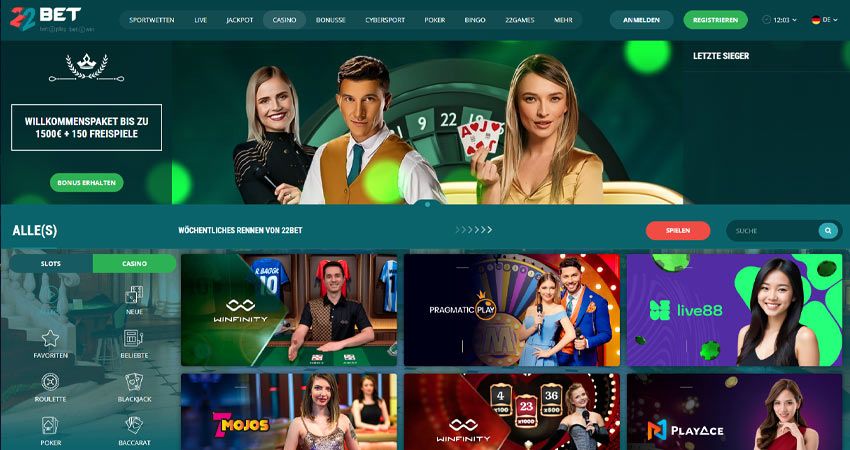 22bet Casino Vorschau