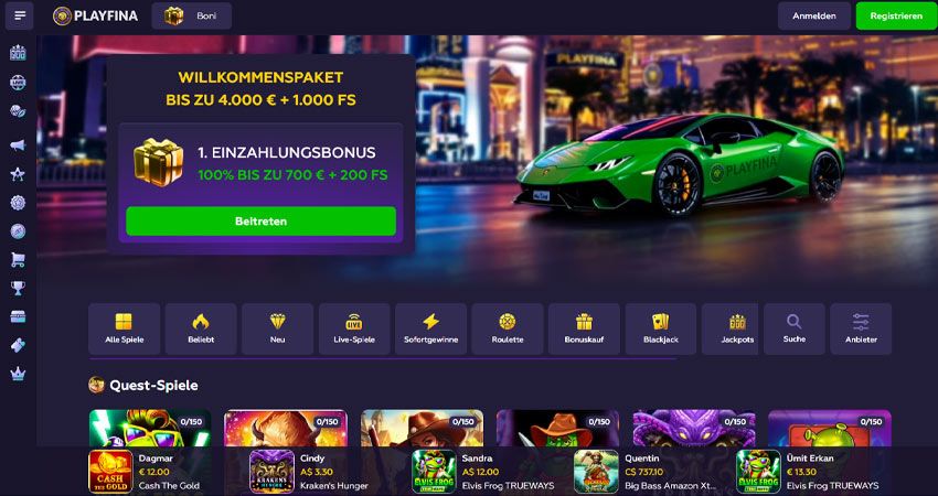 Playfina Casino Vorschau