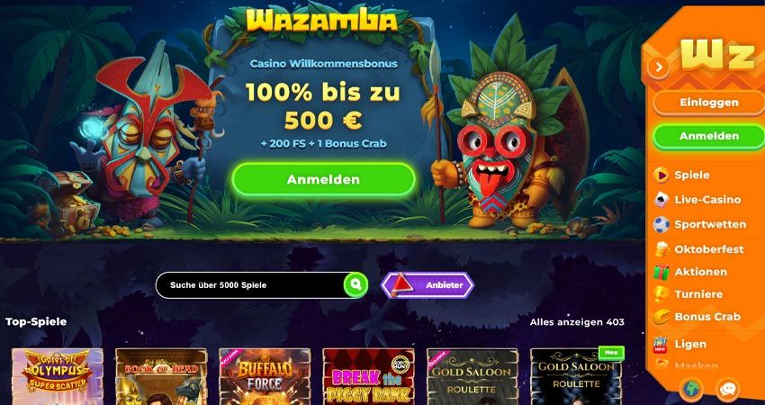 Wazamba Casino Vorschau