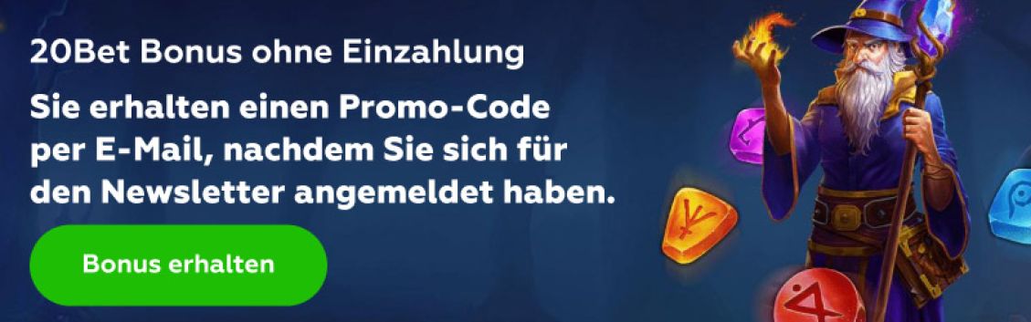 20Bet Bonus ohne Einzahlung