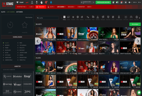 888starz Casino Hauptseite