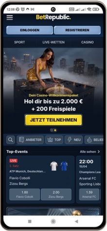 Das BetRepublic Casino auf Mobilger&auml;ten