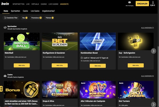 Bwin Casino Bonusseite