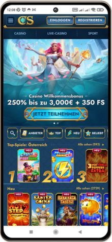 Das Casea Casino auf Mobilger&auml;ten