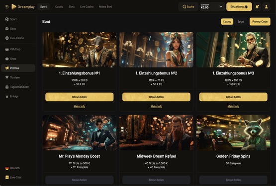 Dreamplay Bonusangebot