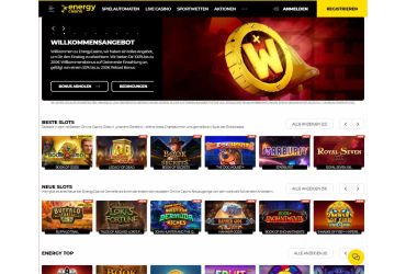 Energy Casino - hauptseite