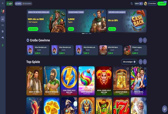 Fridayroll Casino Hauptseite