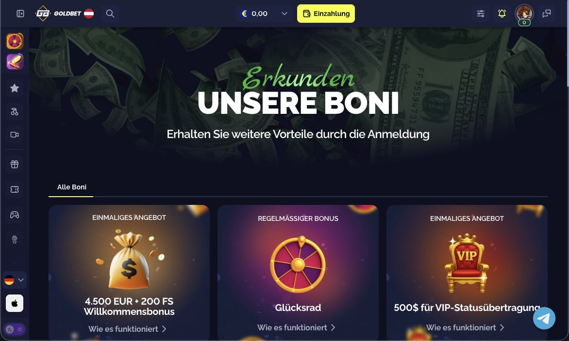 Goldbet Bonusangebot