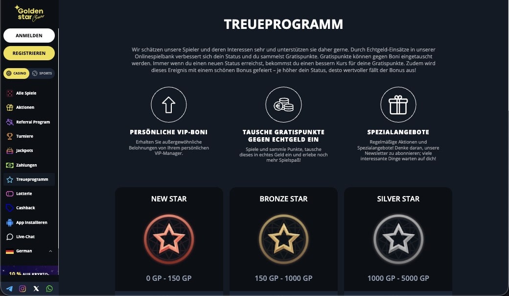 Golden Star VIP-Programm