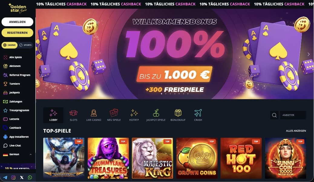 Golden Star Hauptseite