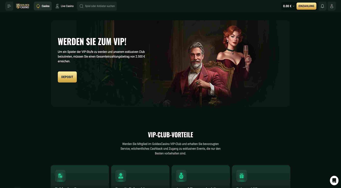 Goldex Casino vip Seite