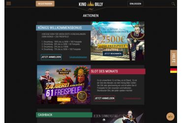 KingBilly casino &ndash; aktionen