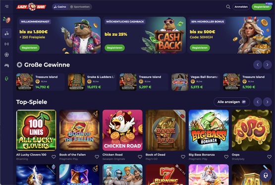 Lazybar Bonusangebot