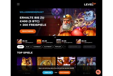 LevelUp casino &ndash; hauptseite