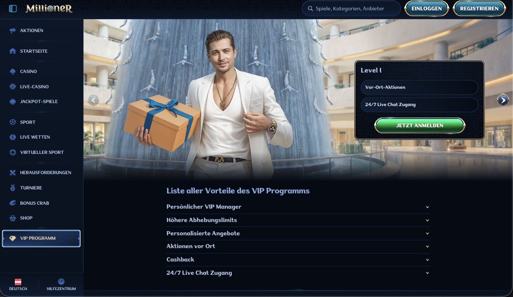 Millioner Casino VIP Seite
