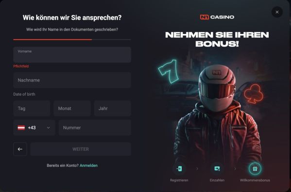 Geben Sie Ihren Namen bei N1 ein