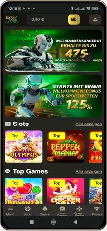 Das RX Casino auf Mobilger&auml;ten