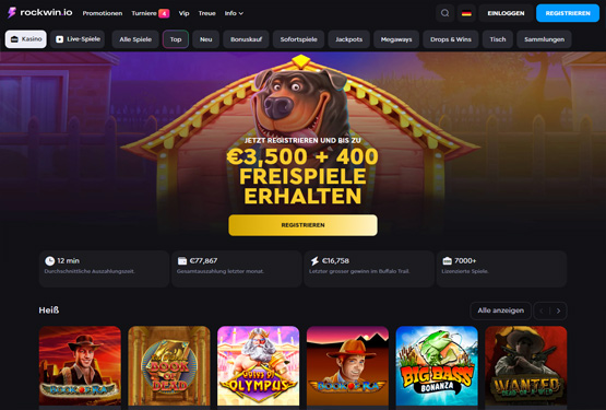 Rockwin Casino Hauptseite