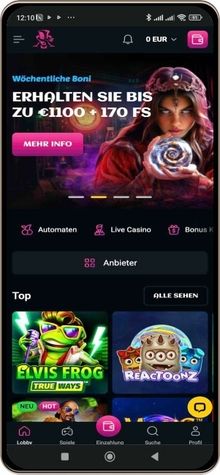 SpinsUP Casino auf einem Mobiltelefon