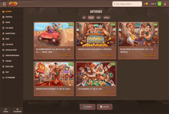 StoneVegas Casino Bonusseite