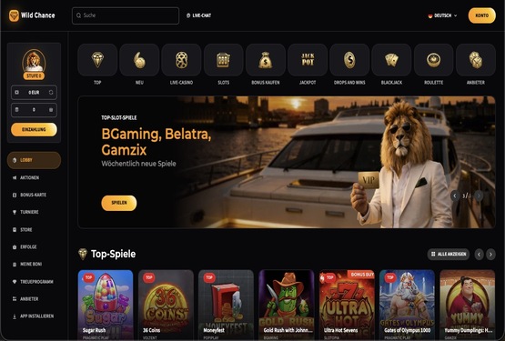 Wild Chance Casino Hauptseite