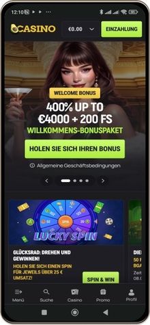 Avocasino auf dem Handy