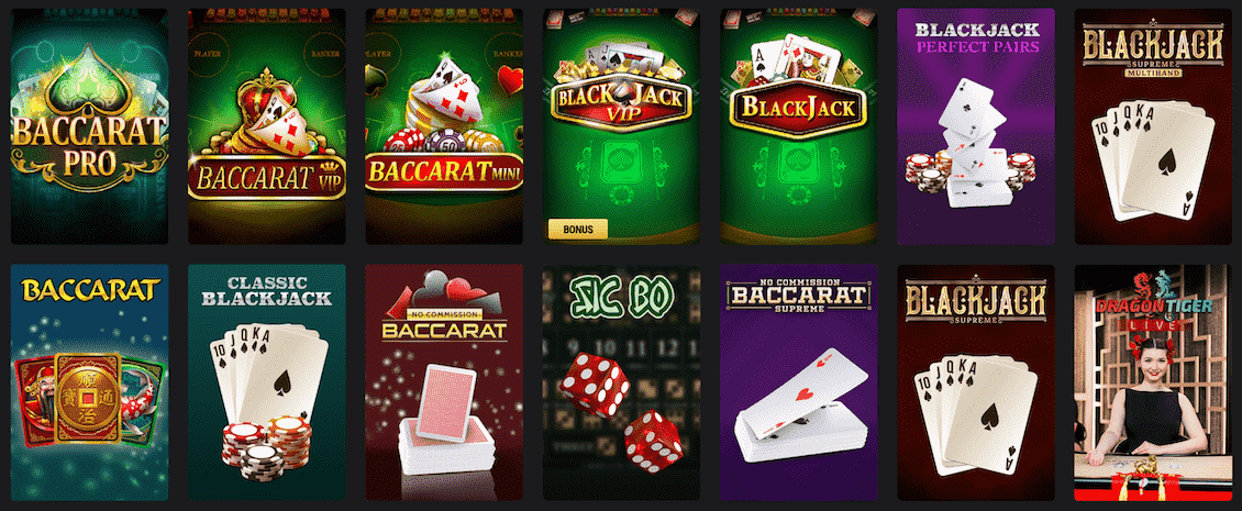 Avocasino Tischspiele