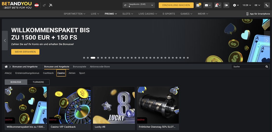 BetandYou Casino-Bonusangebot