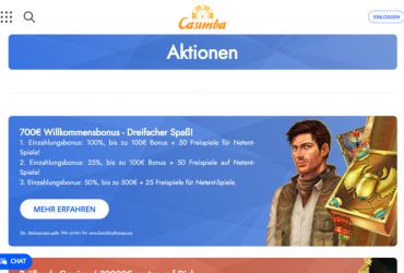 Casimba Casino - Werbeaktionen