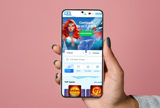 Ice Casino Hauptseite auf dem Handy