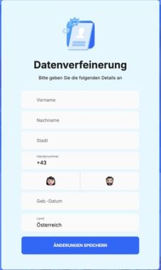Geben Sie Ihren Namen bei Ice ein