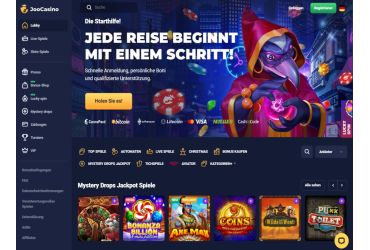 Joo Casino - Hauptseite