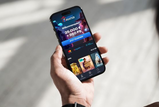 Lucky Hunter Casino Hauptseite auf dem Handy