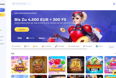 LuckyStart Casino Hauptseite