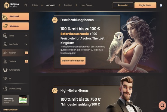 National Bonusangebot