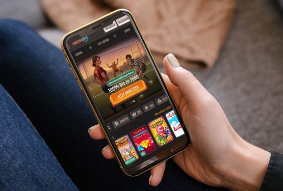 Neon54 Casino Hauptseite auf dem Handy