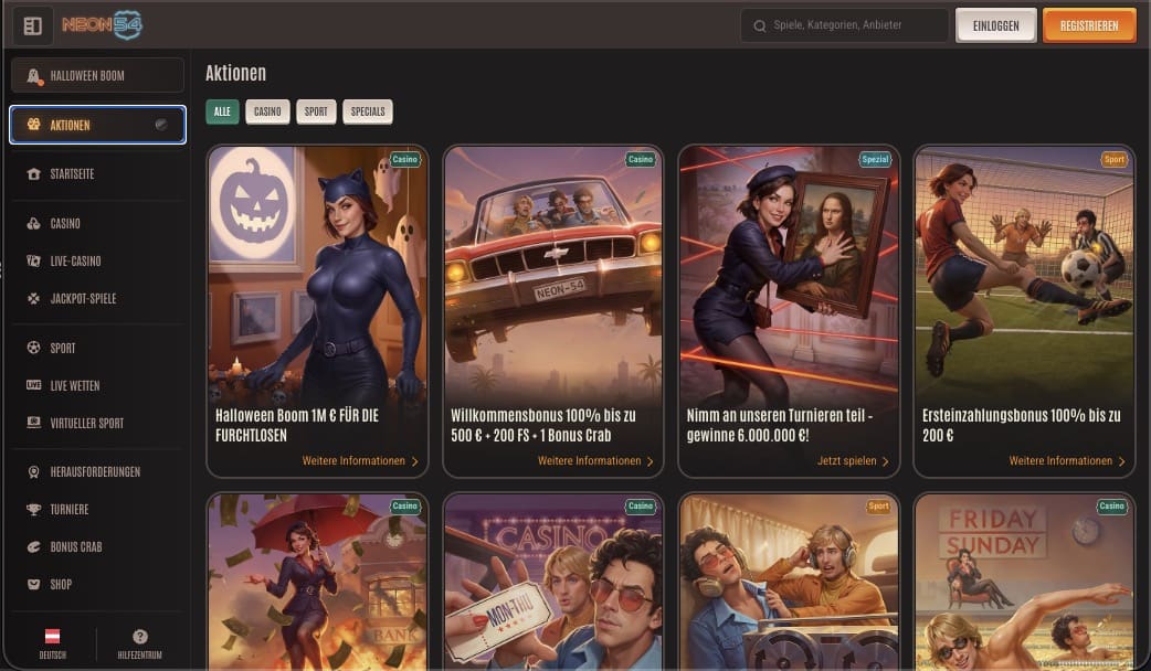 Neon54 Casino Bonusangebot