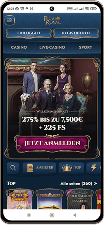 Das Rich Royal Casino auf Mobilger&auml;ten
