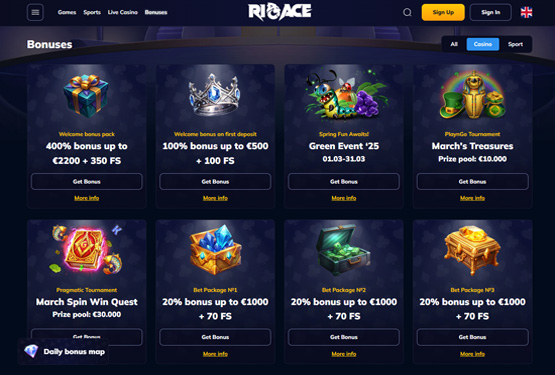 Rioace Casino Bonusangebot