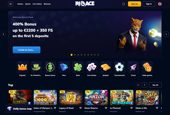 Rioace Casino Hauptseite