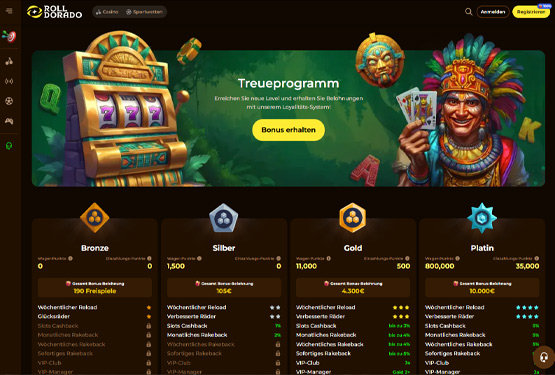 Rolldorado Casino vip Seite