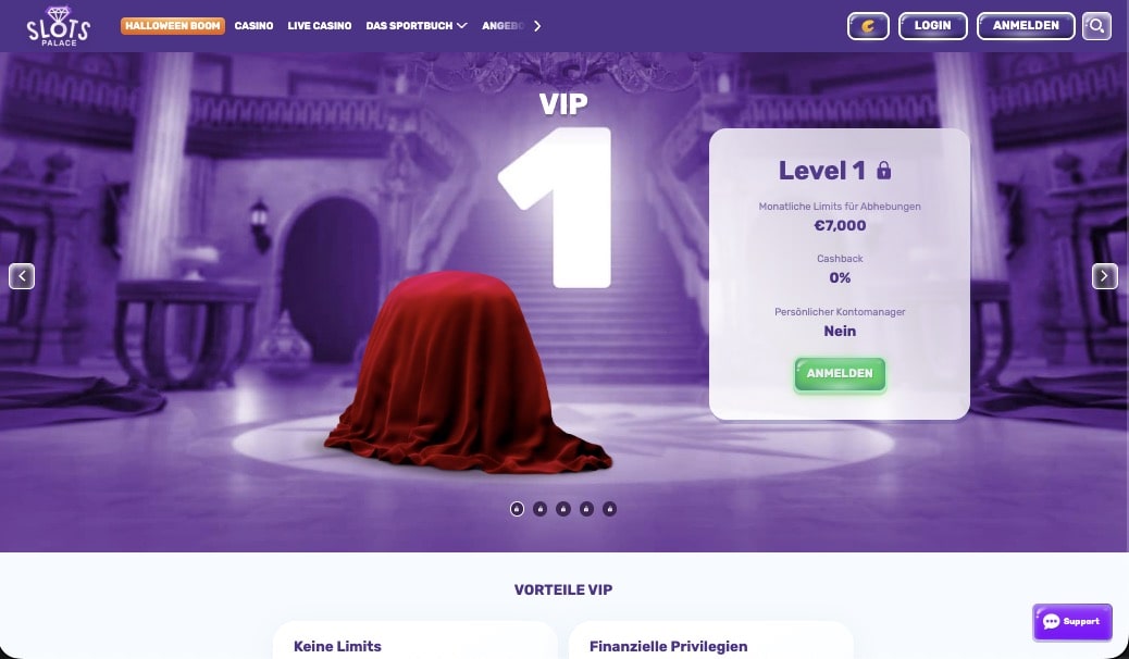 SlotsPalace VIP-Programm