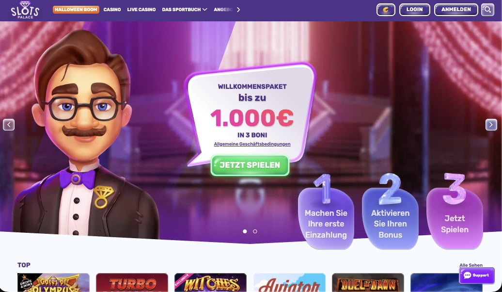 SlotsPalace Hauptseite