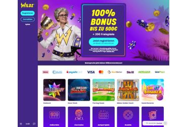 Wildz Casino - hauptseite