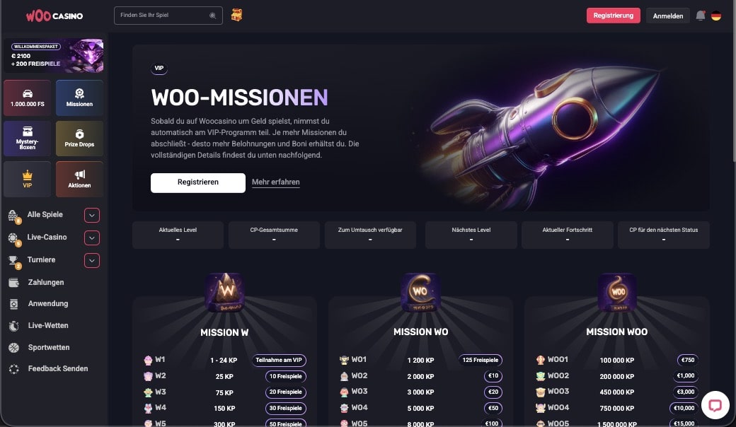 Woo Casino VIP-Programm