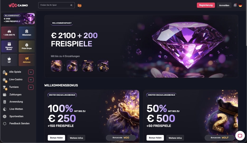 Woo Casino Bonusangebot